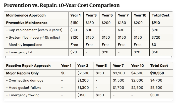 radiator leak prevention