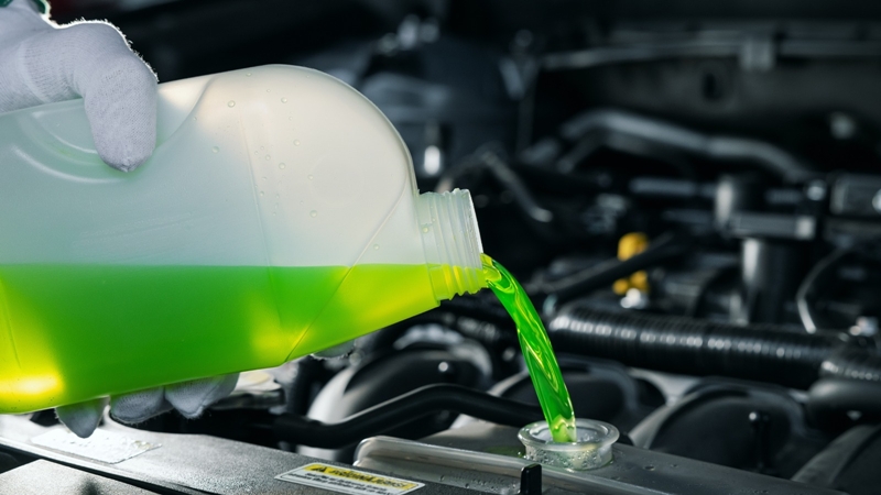 Green engine coolant color